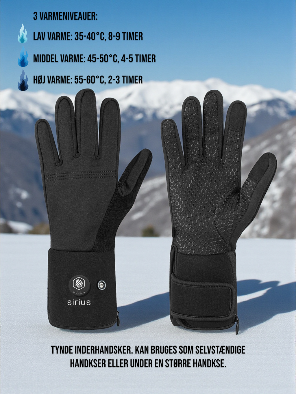 Orion tynde handsker med varme